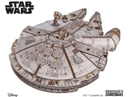 Ugears 3D dřevěná mechanická skládačka Star Wars Millennium Falcon